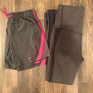 BUNDLE: Nike leggings and shorts